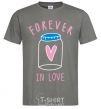 Men's T-Shirt Forever in love bottle dark-grey фото