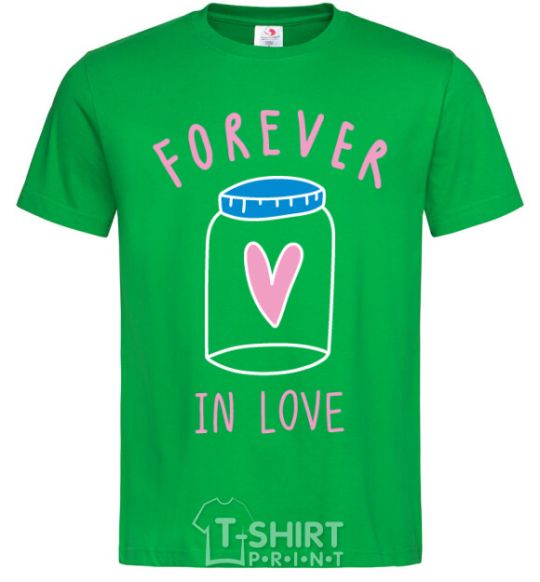 Men's T-Shirt Forever in love bottle kelly-green фото