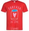 Men's T-Shirt Forever in love bottle red фото