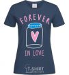 Женская футболка Forever in love bottle Темно-синий фото