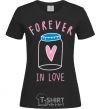 Женская футболка Forever in love bottle Черный фото