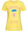 Женская футболка Forever in love bottle Лимонный фото