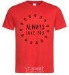 Men's T-Shirt Always love you red фото