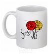 Ceramic mug Sweets lolly White фото