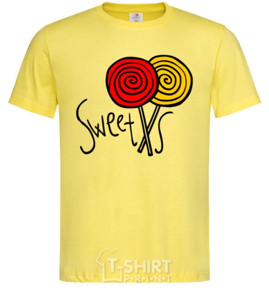 Мужская футболка Sweets lolly Лимонный фото