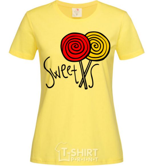Женская футболка Sweets lolly Лимонный фото