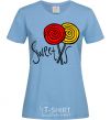 Женская футболка Sweets lolly Голубой фото