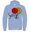 Men`s hoodie Sweets lolly sky-blue фото