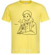 Мужская футболка Мужчина с кружкой Лимонный фото