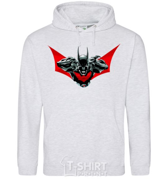 Men`s hoodie Angry batman sport-grey фото