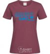 Women's T-shirt The best chemistry teacher test tube burgundy фото