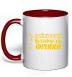 Mug with a colored handle The best formula physics teacher red фото