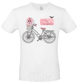 Men's T-Shirt EAT, SLEEP, BIKE White фото