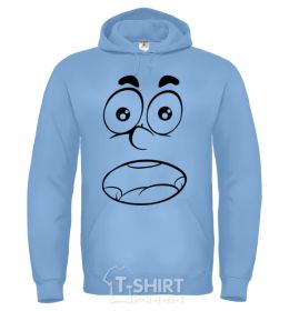 Men`s hoodie Smile wondered sky-blue фото
