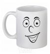 Чашка керамическая Смайл улыбка Белый фото