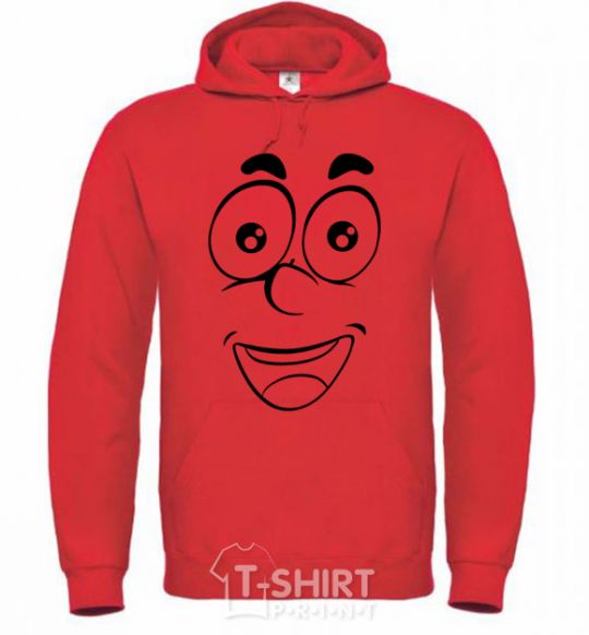 Men`s hoodie Smile happy bright-red фото
