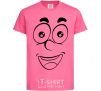 Детская футболка Смайл довольный Ярко-розовый фото
