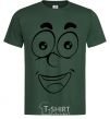 Мужская футболка Смайл довольный Темно-зеленый фото
