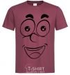 Men's T-Shirt Smile happy burgundy фото