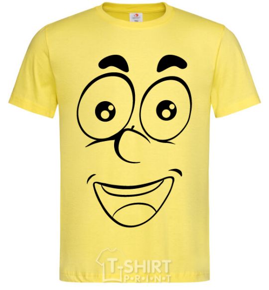 Мужская футболка Смайл довольный Лимонный фото