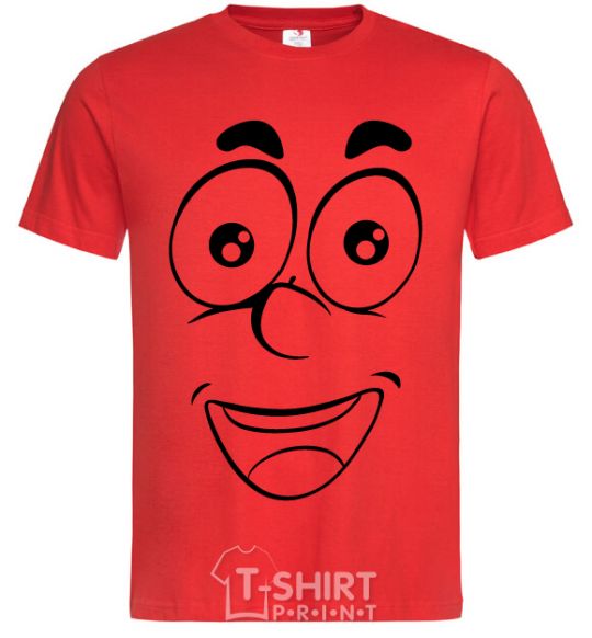 Men's T-Shirt Smile happy red фото