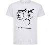 Kids T-shirt The smiley face suspicious White фото