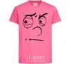 Детская футболка Смайл подозрительный Ярко-розовый фото