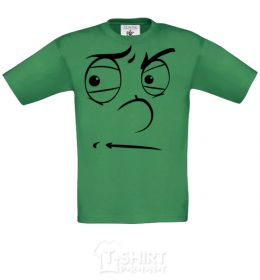 Kids T-shirt The smiley face suspicious orchid-green фото
