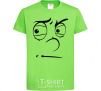 Kids T-shirt The smiley face suspicious orchid-green фото