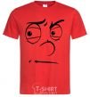 Men's T-Shirt The smiley face suspicious red фото
