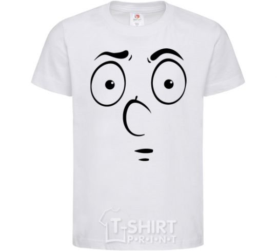 Kids T-shirt Smiley's embarrassed White фото