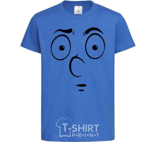 Kids T-shirt Smiley's embarrassed royal-blue фото