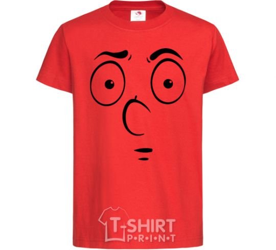 Kids T-shirt Smiley's embarrassed red фото