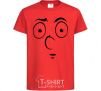 Kids T-shirt Smiley's embarrassed red фото