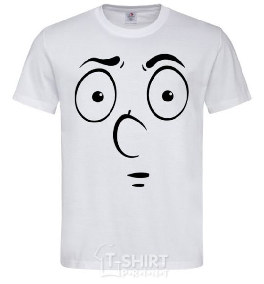 Men's T-Shirt Smiley's embarrassed White фото