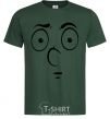 Мужская футболка Смайл смущен Темно-зеленый фото
