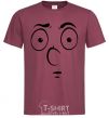 Men's T-Shirt Smiley's embarrassed burgundy фото