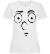 Women's T-shirt Smiley's embarrassed White фото