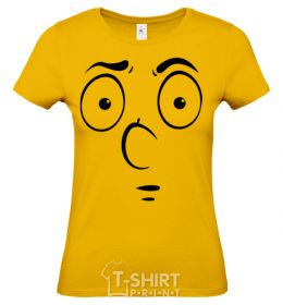 Women's T-shirt Smiley's embarrassed cornsilk фото