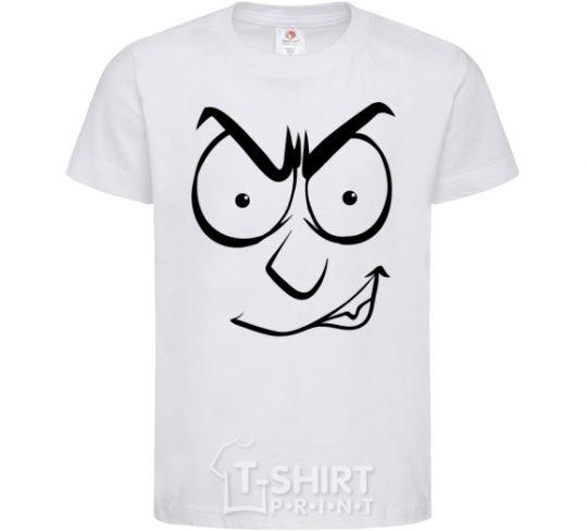 Kids T-shirt Smiley's angry White фото