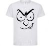 Kids T-shirt Smiley's angry White фото