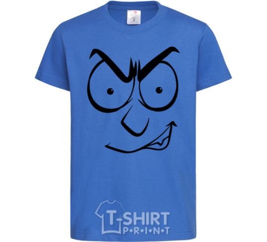 Kids T-shirt Smiley's angry royal-blue фото