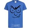 Kids T-shirt Smiley's angry royal-blue фото