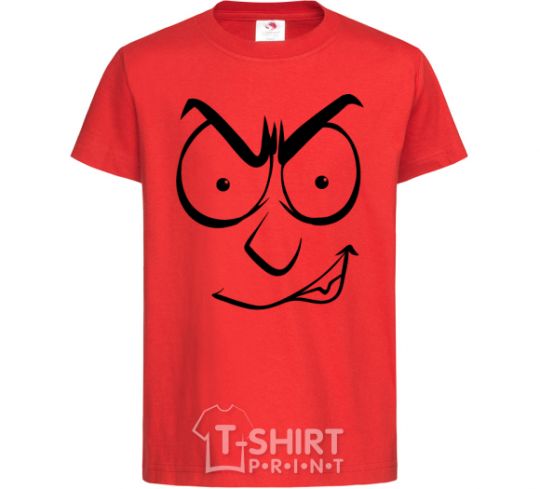 Kids T-shirt Smiley's angry red фото