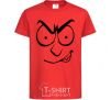 Kids T-shirt Smiley's angry red фото