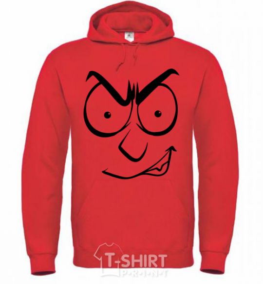 Men`s hoodie Smiley's angry bright-red фото