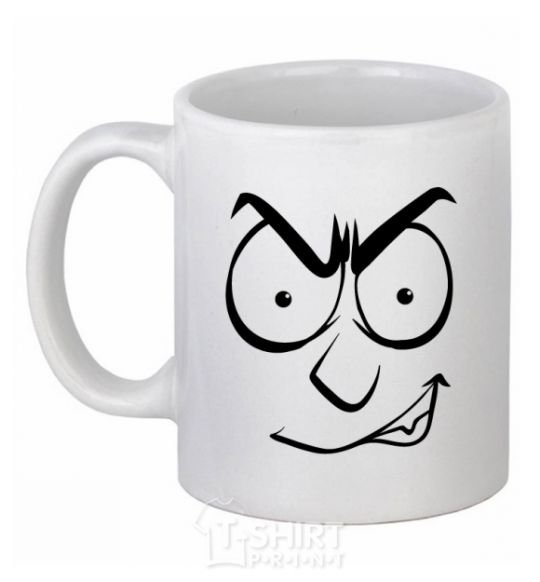 Ceramic mug Smiley's angry White фото