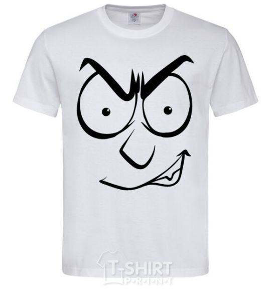 Men's T-Shirt Smiley's angry White фото