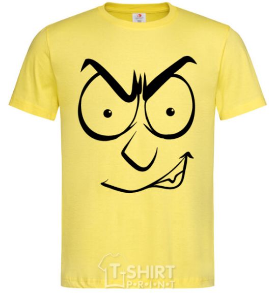 Мужская футболка Смайл злой Лимонный фото
