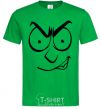Мужская футболка Смайл злой Зеленый фото